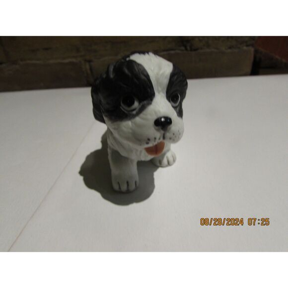 Homco sweet playful puppy dog SPRINGER SPANIEL white vintage Taiwan 3" figurine - Picture 2 of 9